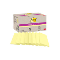 Post-it Haftnotizen super sticky Recycling notes, gelb