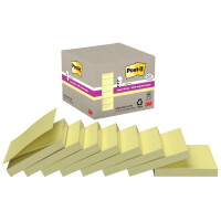 Post-it Haftnotizen super sticky Recycling z-notes, gelb