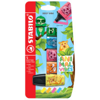 STABILO Textmarker BOSS MINI Animal Vibes, 5er Kartonetui