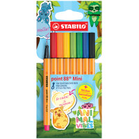 STABILO Fineliner point 88 Mini Animal Vibes, 8er Etui