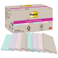 Post-it Haftnotizen super sticky Recycling notes, Pastell