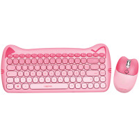 LogiLink Kinder Desktop Set KITTY, kabellos, pink