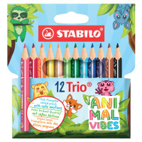 STABILO Dreikant-Buntstifte Trio dick Animal Vibes,12er Etui
