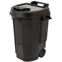 EDA Abfalltonne, 110 Liter, Kunststoff, schwarz