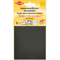 KLEIBER Kunstleder-Flicken, selbstklebend, dunkelgrau