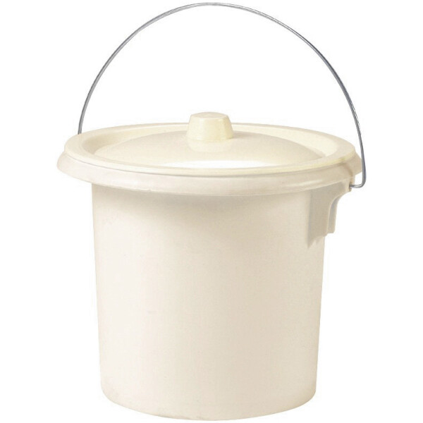 EDA Hygiene-Eimer, mit Metallgriff, 5,5 Liter, creme