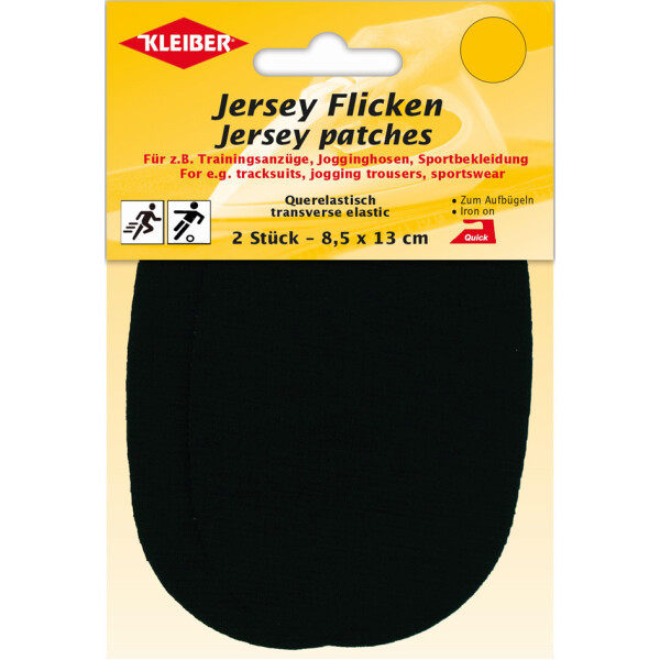 KLEIBER Jersey-Bügelflicken, 85 x 130 mm, dunkelgrau-meliert