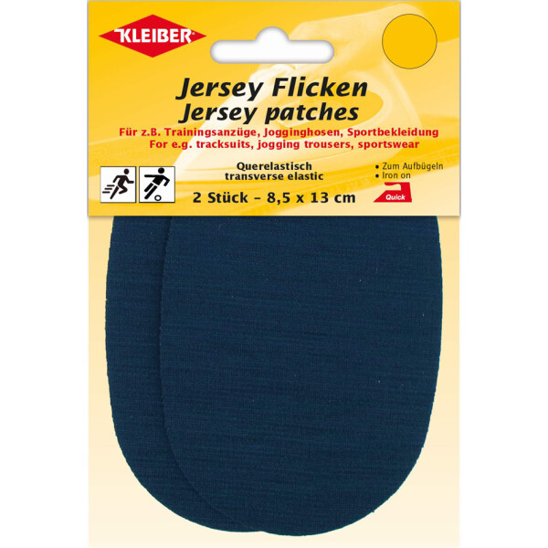 KLEIBER Jersey-Bügelflicken, 85 x 130 mm, dunkelgrau-meliert