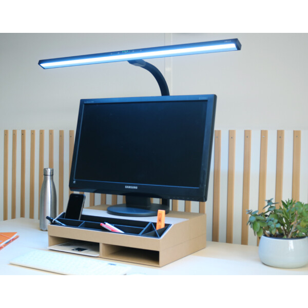 UNiLUX LED-Tischleuchte STRATA LUMINO, Klemmfu&szlig;, schwarz