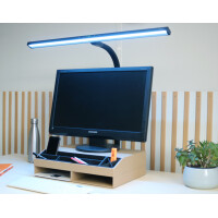 UNiLUX LED-Tischleuchte STRATA LUMINO, Klemmfuß, schwarz