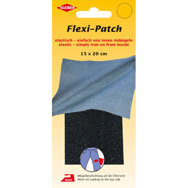 KLEIBER Flexi-Patch von innen Anbügeln, jeans hellblau