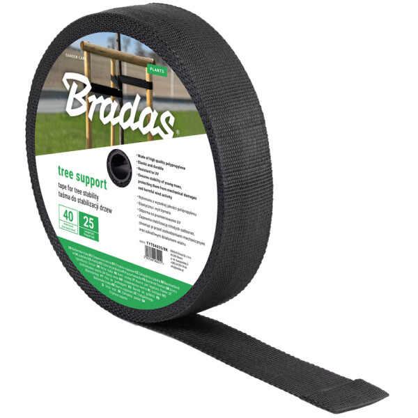 Bradas Baum-Bindeband, PP, 40 mm x 25 m, schwarz