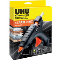 UHU Heißklebepistole HOT MELT STARTER KIT, schwarz...