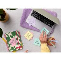 Post-it Haftnotizen super sticky Recycling notes, rosa gelb