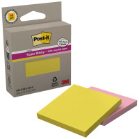 Post-it Haftnotizen super sticky Recycling notes, rosa gelb