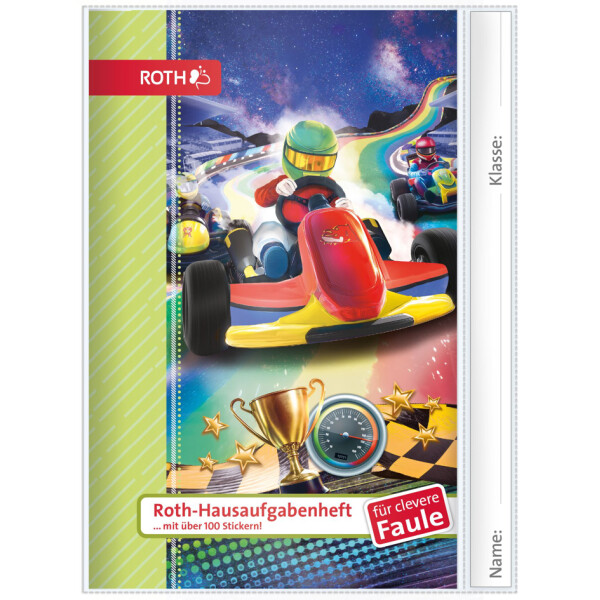 ROTH Hausaufgabenheft Kids für clevere Faule "Kart Race"
