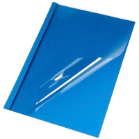 pavo Thermobindemappe, Lederstruktur, DIN A4, 6 mm, blau
