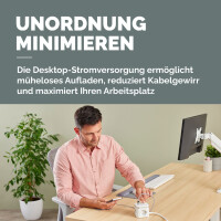 Fellowes Steckdosenwürfel Power Cube, Typ F, weiß
