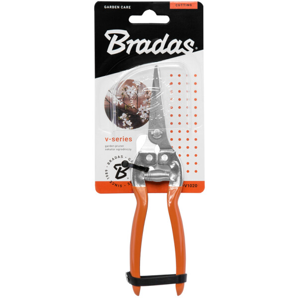 Bradas Bypass-Gartenschere V-SERIES, gerade Edelstahlklinge