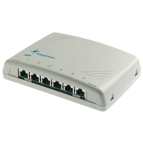 Telegärtner Modular Patch Verteiler Kat.6A (tief), 6 x RJ45