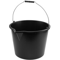 Bradas Baueimer mit Ausgießer, 20 Liter, PP, schwarz