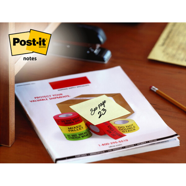 Post-it Haftnotizen notes, 127 x 76 mm, gelb, 16 + 4 gratis