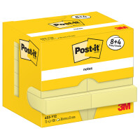 Post-it Haftnotizen notes, 127 x 76 mm, gelb, 16 + 4 gratis