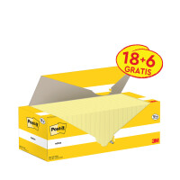 Post-it Haftnotizen notes, 127 x 76 mm, gelb, 16 + 4 gratis