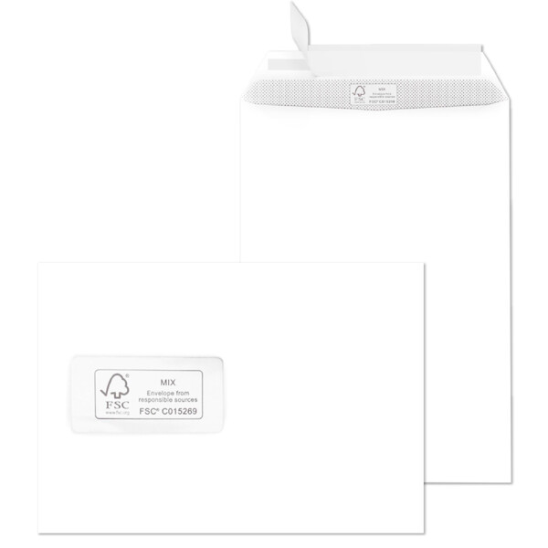 MAILmedia Versandtasche Offset weiß, C4, mit Fenster