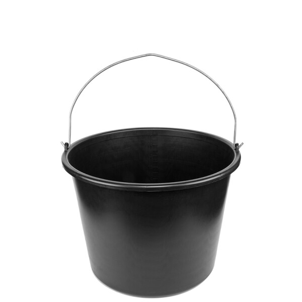 Bradas Baueimer, 20 Liter, PVC, schwarz