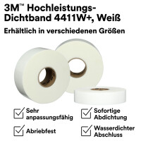 3M Hochleistungs-Dichtband 4411W+, 50 mm x 33 m, weiß