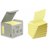 Post-it Haftnotizen Recycling z-notes, 76 x 76 mm, gelb