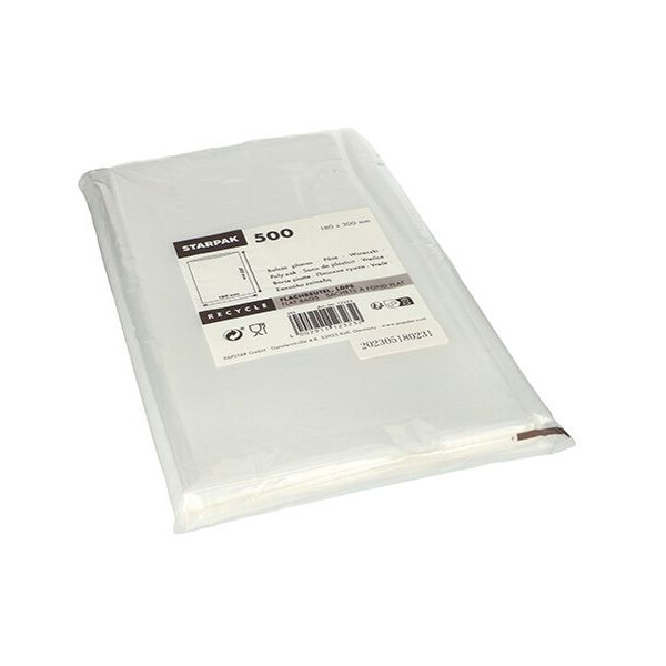 STARPAK Flachbeutel, Maße: (B)100 x (H)200 mm, transparent