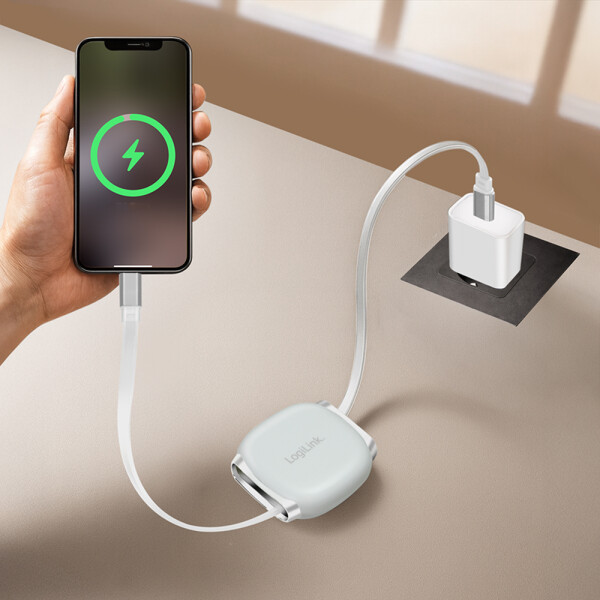 LogiLink USB 2.0 Kabel, USB-C - USB-C Stecker, ausziehbar
