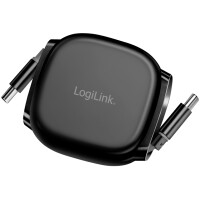 LogiLink USB 2.0 Kabel, USB-C - USB-C Stecker, ausziehbar