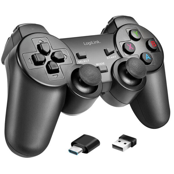 LogiLink Wireless Gaming-Controller, 2,4 GHz, schwarz