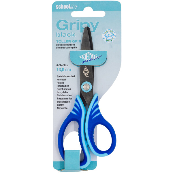 WEDO Bastelschere Gripy black, rund, L&auml;nge: 130 mm