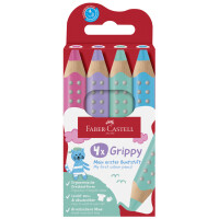 FABER-CASTELL Dreikant-Buntstift Grippy Pastell, 4er Etui