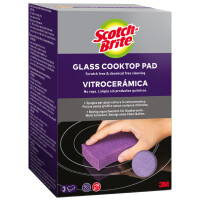 Scotch-Brite Glaskeramik-Reinigungsschwamm, lila, 3er Pack
