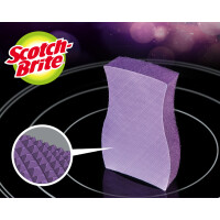 Scotch-Brite Glaskeramik-Reinigungsschwamm, lila, 3er Pack