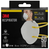 3M Atemschutzmaske 8710E, FFP1, ohne Ventil, 3er