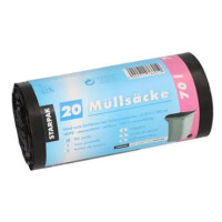 STARPAK Mülleimerbeutel HDPE, 70 Liter, schwarz