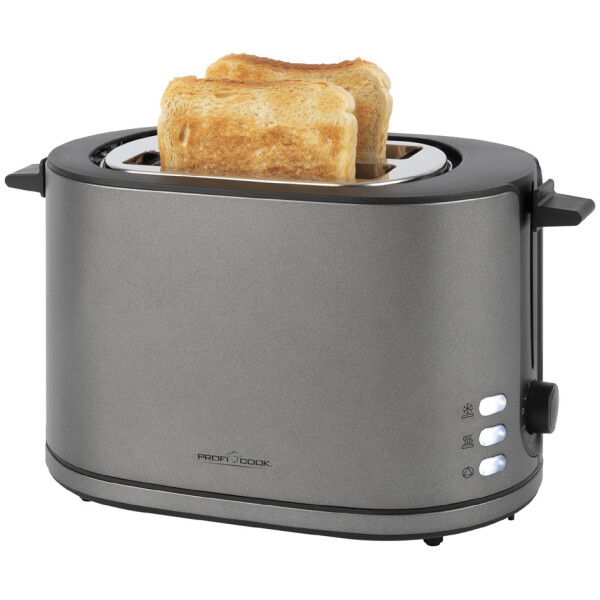 PROFI COOK 2-Scheiben-Toaster PC-TA 1291, graphit