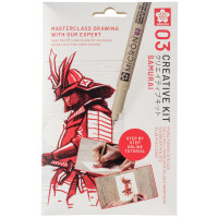 SAKURA Kreativ-Set Samurai, 3 Stifte + Papier