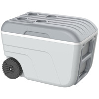 EDA Kühlbox NOMADE, 52 Liter, fahrbar, hellgrau grau