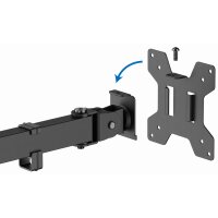LogiLink Monitorhalterung mit Notebookhalterung, schwarz