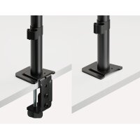 LogiLink Doppel-Monitorhalterung, Armlänge: 376 mm, schwarz