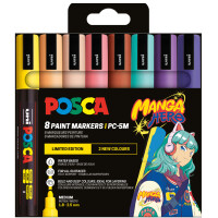 POSCA Pigmentmarker PC-5M, 8er Set MANGA HERO