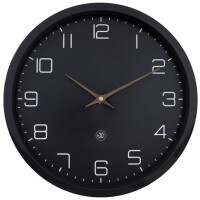 NEXTIME Wanduhr Quarzuhr NXT ECO, Durchm.: 300 mm, schwarz