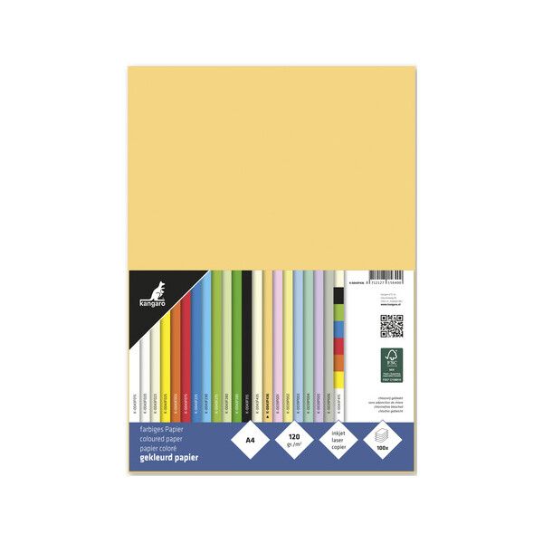 kangaro Multifunktionspapier, DIN A4, 120 g qm, beige